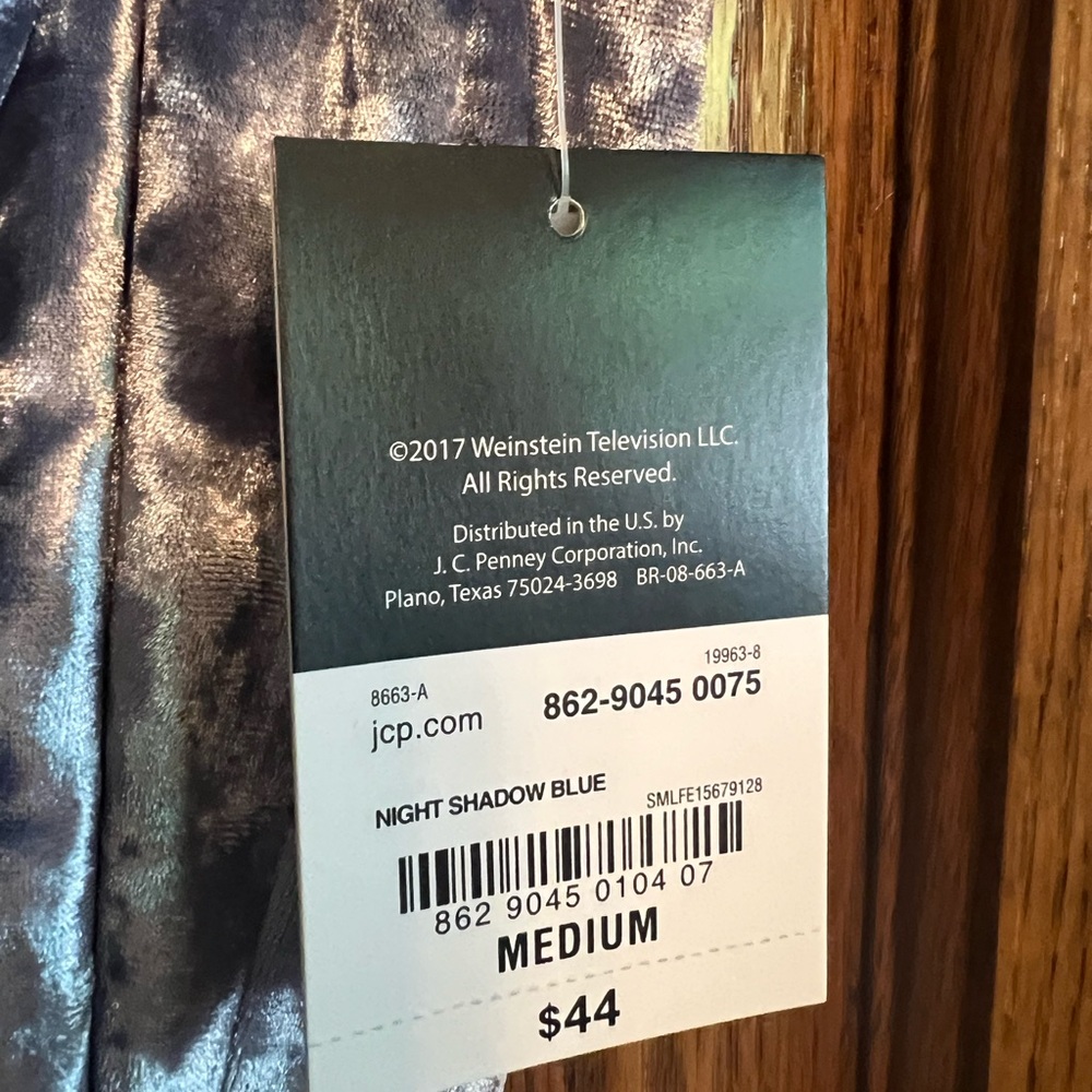 Project RUNWAY Velvet Drawstring Sweatshirt in Icy Blue - Picture 3 of 4